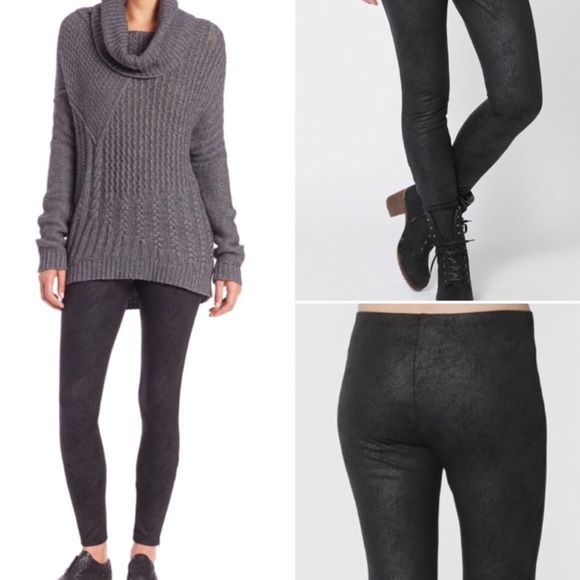 Splendid Pants - NWT Splendid Hutton Coated Black Ponte Leggings